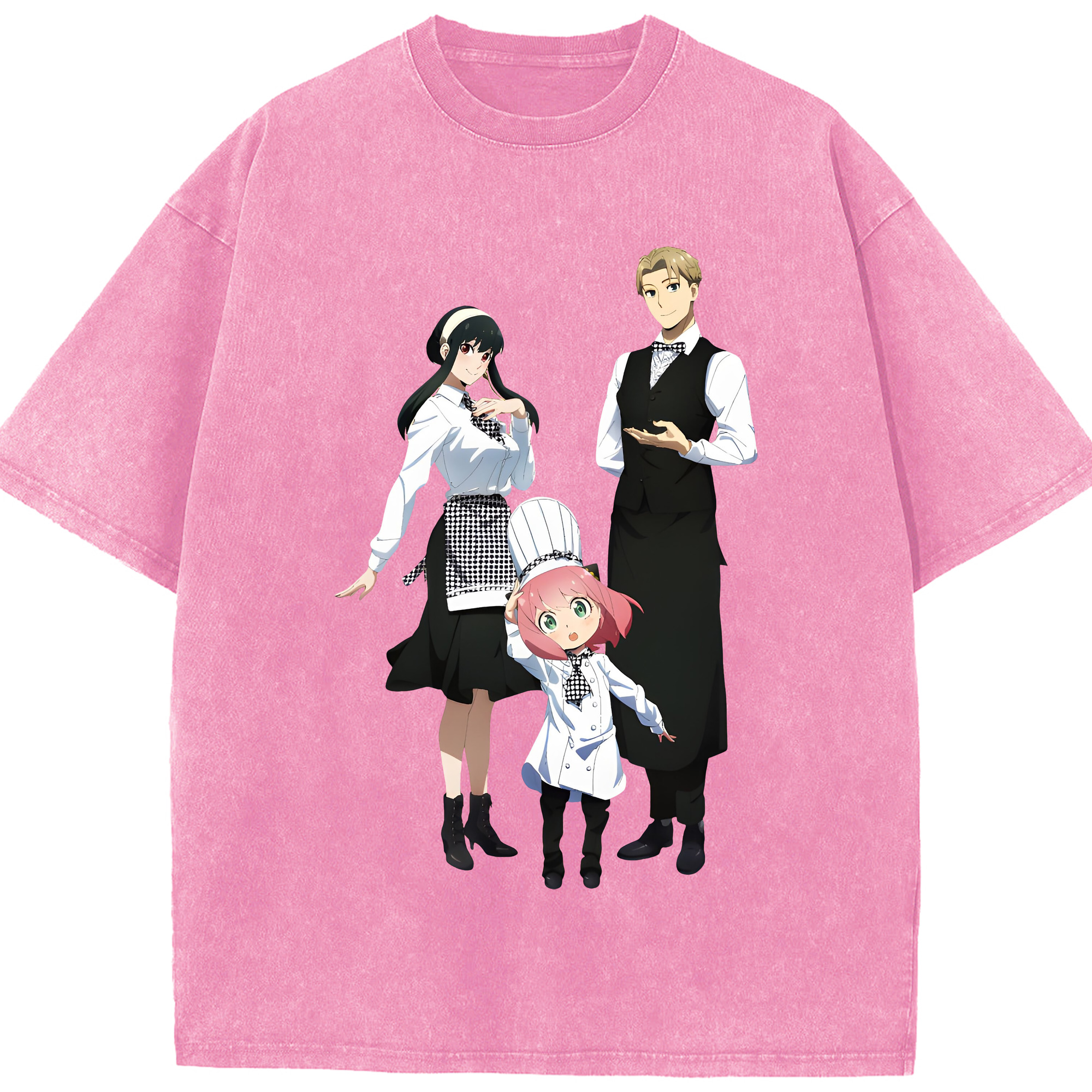 （画像用） SPY×FAMILY间谍家家酒 綿100% ヴィンテージ風 半袖Tシャツ（フロントプリント）